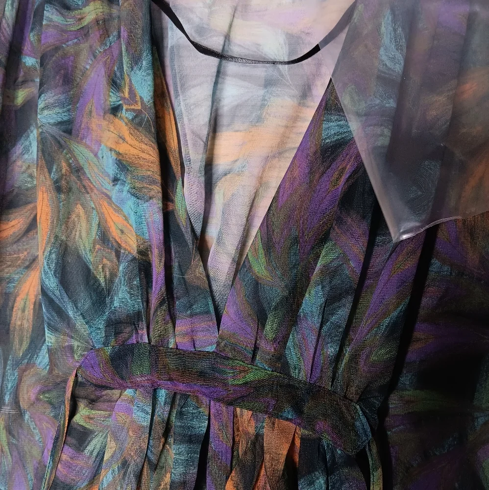 Island leaf print sheer H&M‎ coverup - like new